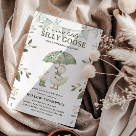 Invitación Ducha de bebé Silly Goose acuarela