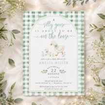 Ducha de bebé Silly Goose on the Loose en Gingham