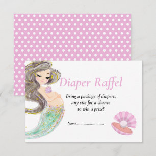 Invitación Ducha de bebé sirena bajo el mar raffle