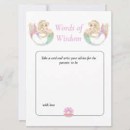 Invitación Ducha de Bebé Sirena. Puntos rosa sabiduría