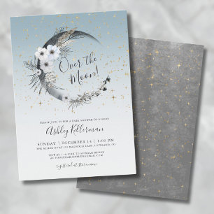Invitación Ducha de Bebé Sobre La Luna