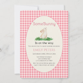 Invitación Ducha de Bebé Some Bunny Rosa