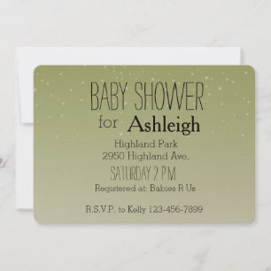 Invitación Ducha de bebé Starlight Gold