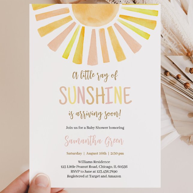 Invitación Ducha de Bebé Sunshine (Subido por el creador)