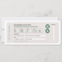Ducha de bebé tema de viaje con boleto de avión ne