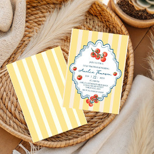 Invitación Ducha de Bebé Tema Tomate Italiano