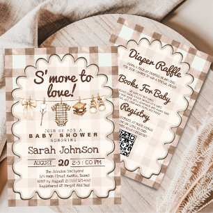 Invitación Ducha de bebé Todo en Uno Agregando Un S'more De A