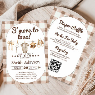 Invitación Ducha de bebé Todo en Uno Agregando Un S'more De A