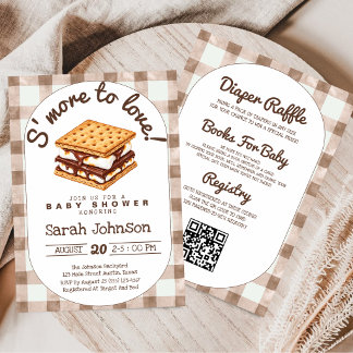 Invitación Ducha de bebé Todo en Uno Agregando Un S'more De A