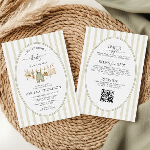 Invitación Ducha de Bebé Todo en Uno Localmente Cultivado   V