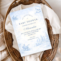 Ducha de Bebé Toile Azul Francés