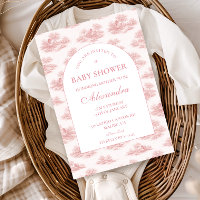 Ducha de Bebé Toile Francés Rosa