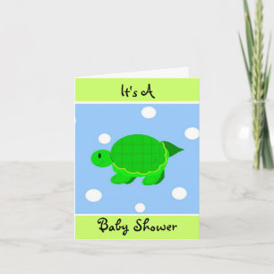 Invitación Ducha de Bebé Tortuga Caprichosa