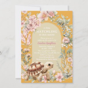 Invitación Ducha de Bebé Tortuga Niña