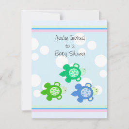 Invitación Ducha de Bebé Tortugas Pequeñas