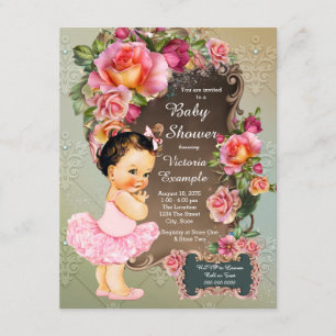 Invitación Ducha de Bebé Tutú Rosa