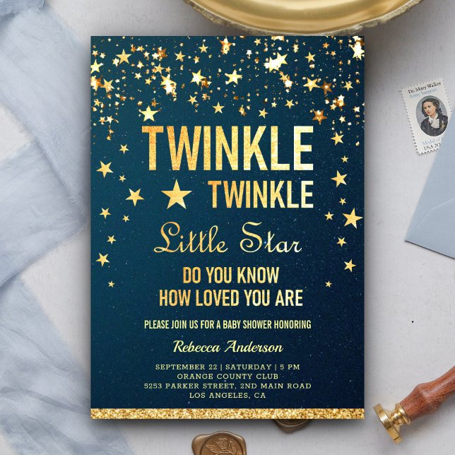 Invitación Ducha de bebé Twinkle Twinkle Little Star (Subido por el creador)
