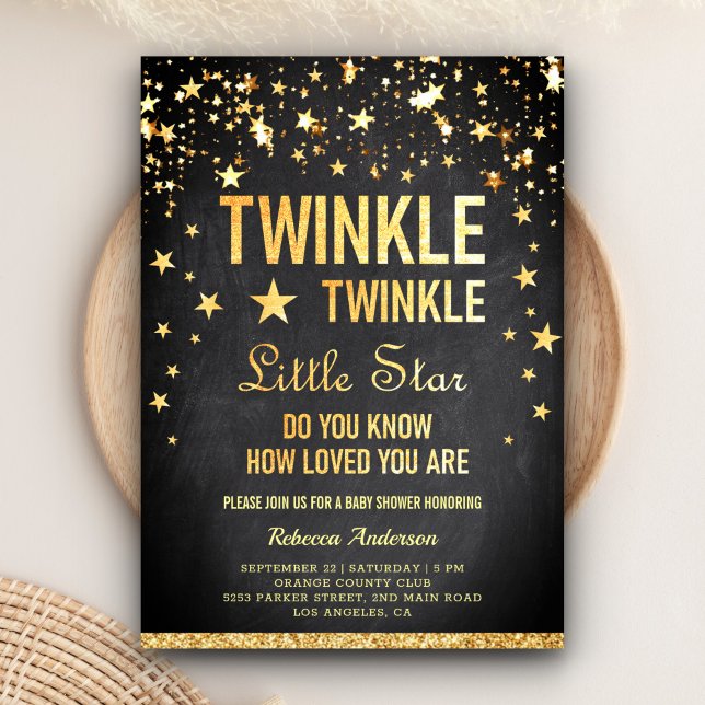Invitación Ducha de bebé Twinkle Twinkle Little Star (Subido por el creador)