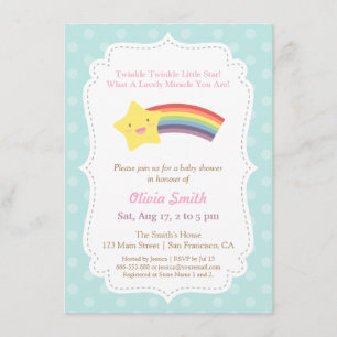 Invitación Ducha de bebé Twinkle Twinkle Little Star