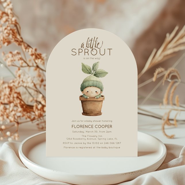 Invitación Ducha de Bebé Un Pequeño Brote (Subido por el creador)