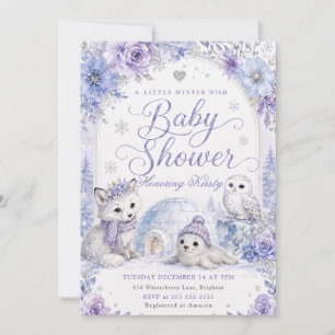 Invitación Ducha de Bebé Un Pequeño Deseo Invernal