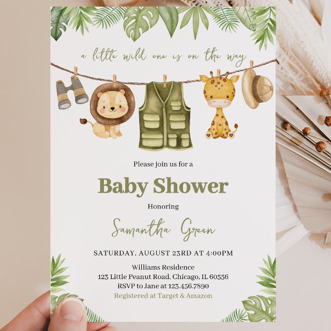 Invitación Ducha de Bebé Un Poco Salvaje (Subido por el creador)