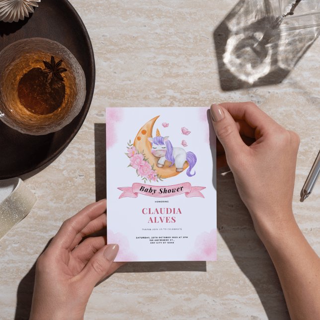 Invitación Ducha de bebé unicornio (Subido por el creador)