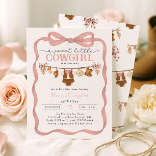 Invitación Ducha de Bebé Vaquera Pequeña