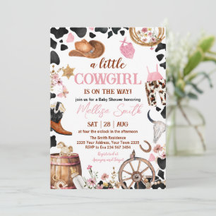 Invitación Ducha de Bebé Vaquera Pequeña