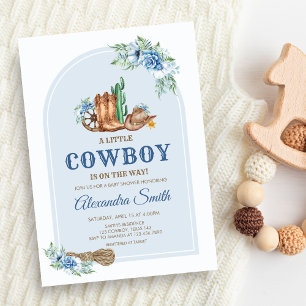 Invitación Ducha de Bebe Vaquero
