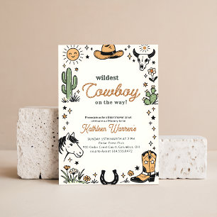 Invitación Ducha de bebé Vaquero del Oeste Salvaje
