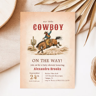 Invitación Ducha de Bebé Vaquero Pequeño