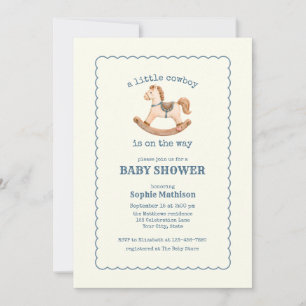 Invitación Ducha de Bebé Vaquero Pequeño País Occidental