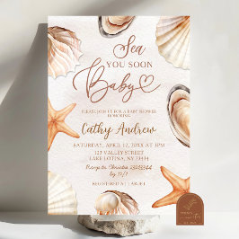 Invitación Ducha de Bebé Verano Océano Mar te Ve Pronto