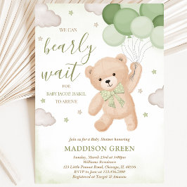 Invitación Ducha de Bebé Verde No Podemos Esperar