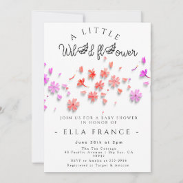 Invitación Ducha de bebé Wildflower Love Is in Bloom