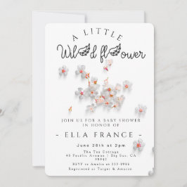 Invitación Ducha de bebé Wildflower Love Is in Bloom