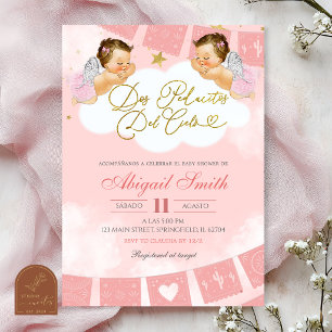 Invitación ducha de bebés TWINS Spanish piece of heaven