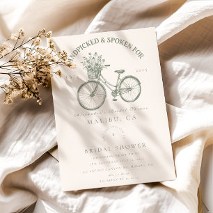 Invitación Ducha de bicicleta floral escogida a mano