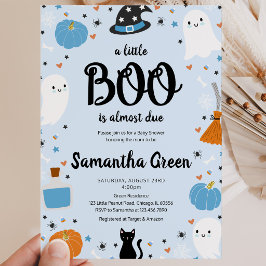 Invitación Ducha de Blue A Little Boo Baby