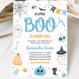 Invitación Ducha de Blue A Little Boo Baby