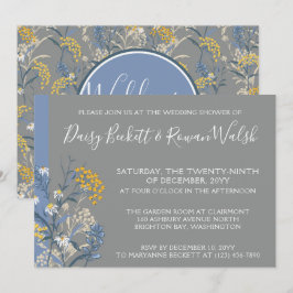 Invitación Ducha de Boda Amarillo de Margarita Botánica y Azu