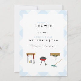 Invitación Ducha de Boda Azul para Parejas Honey Do