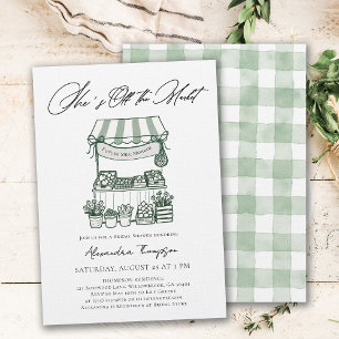Invitación Ducha de Boda con Caligrafía Moderna Fuera del Mer