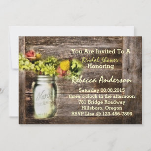 Invitación ducha de boda con colmenillas de albañil floral vi