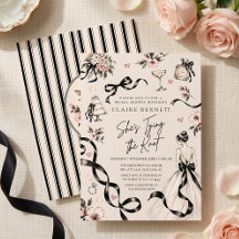 Ducha de Boda con Lazo Negro Ella se está casando