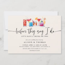 Ducha de boda de cóctel | Parte de compromiso