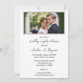 Invitación Ducha de Boda de fotos gradiente de corazón de árb