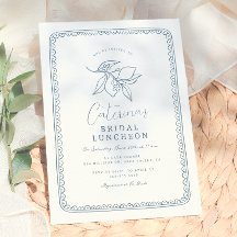 Ducha de Boda de Limón Dibujado a Mano Caprichoso