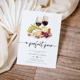 Invitación Ducha de Boda de Queso de Agua Perfecta Pareja